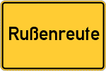 Place name sign Rußenreute