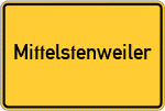 Place name sign Mittelstenweiler