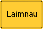 Place name sign Laimnau
