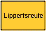 Place name sign Lippertsreute