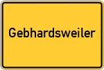 Place name sign Gebhardsweiler