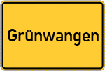 Place name sign Grünwangen