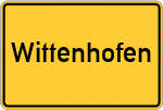 Place name sign Wittenhofen