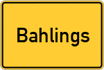 Place name sign Bahlings