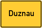 Place name sign Duznau