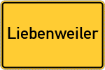 Place name sign Liebenweiler