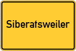 Place name sign Siberatsweiler