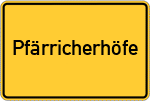 Place name sign Pfärricherhöfe