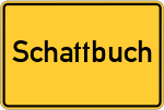 Place name sign Schattbuch