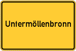 Place name sign Untermöllenbronn