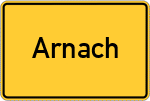 Place name sign Arnach