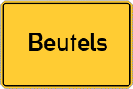 Place name sign Beutels