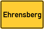Place name sign Ehrensberg