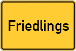 Place name sign Friedlings