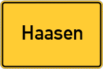 Place name sign Haasen