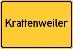 Place name sign Krattenweiler
