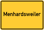 Place name sign Menhardsweiler