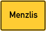 Place name sign Menzlis