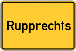 Place name sign Rupprechts