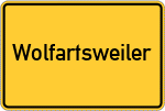 Place name sign Wolfartsweiler