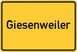 Place name sign Giesenweiler