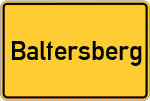 Place name sign Baltersberg