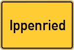 Place name sign Ippenried