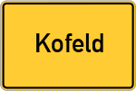 Place name sign Kofeld
