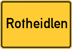 Place name sign Rotheidlen