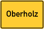 Place name sign Oberholz
