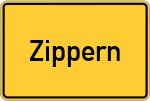 Place name sign Zippern