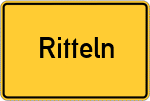 Place name sign Ritteln
