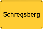 Place name sign Schregsberg