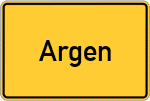 Place name sign Argen