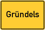 Place name sign Gründels