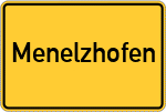 Place name sign Menelzhofen