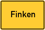 Place name sign Finken