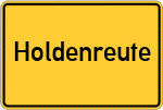 Place name sign Holdenreute