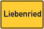 Place name sign Liebenried