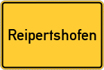 Place name sign Reipertshofen