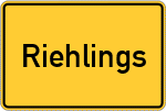 Place name sign Riehlings