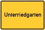 Place name sign Unterriedgarten