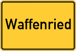 Place name sign Waffenried