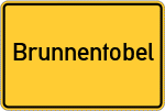 Place name sign Brunnentobel