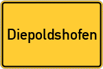 Place name sign Diepoldshofen