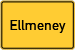 Place name sign Ellmeney