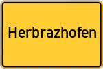 Place name sign Herbrazhofen