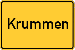 Place name sign Krummen