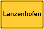 Place name sign Lanzenhofen