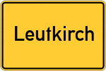 Place name sign Leutkirch